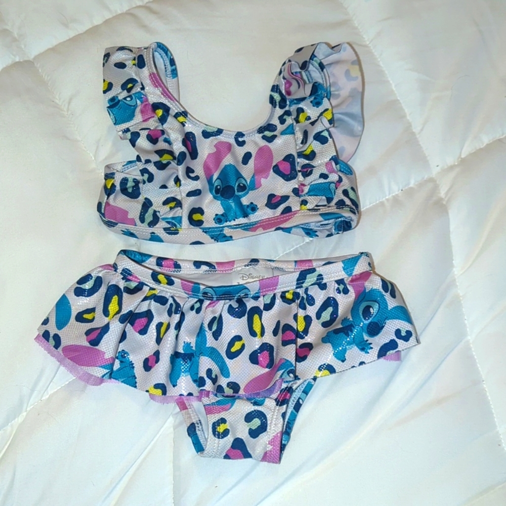 Disney Baby 2 piece sequin Stitch swimsuit